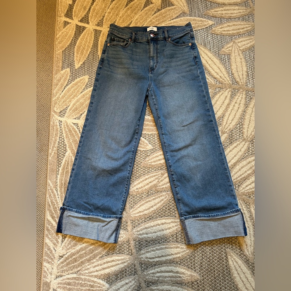 LOFT Flare Wide Leg Jeans in Denim Blue